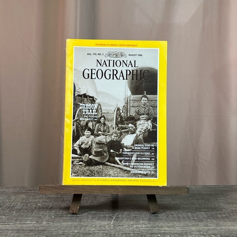 National Geographic Yellow and Black Historical Cover Oregon Trail
